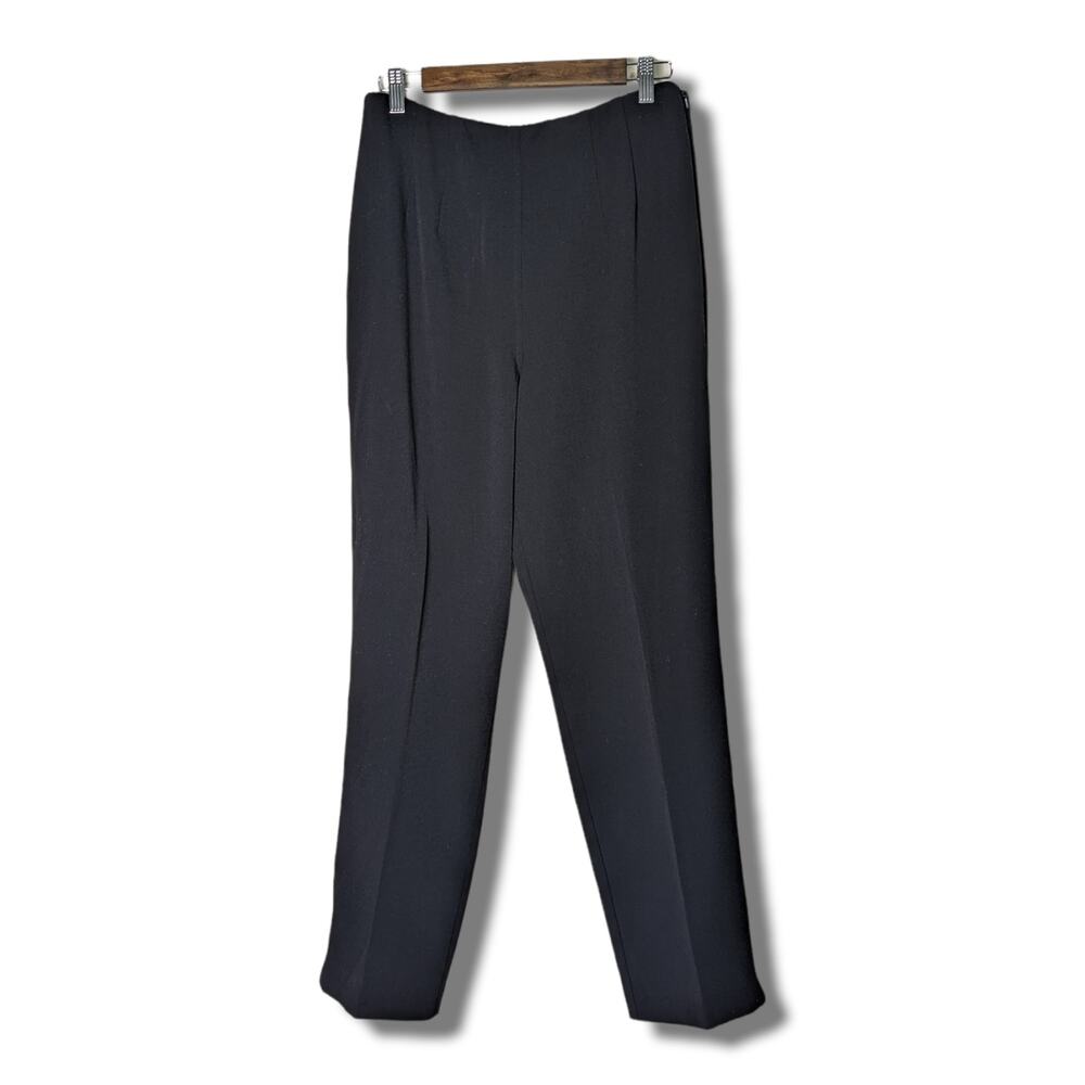 Sigrid Olsen Impressionist Womens Knit Pants Side Zip Sz 12 Stretch‎ Classic Blk